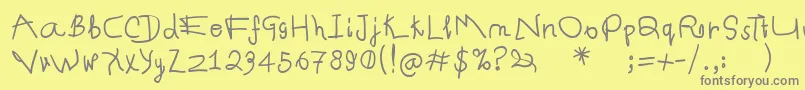Weitere Informationen zur Spontifex-Schriftart Spontifex-Schriftart – Graue Schriften auf gelbem Hintergrund