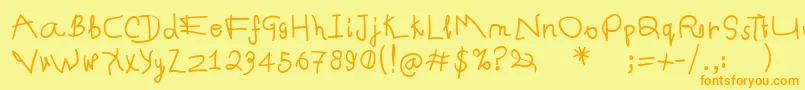 Spontifex Font – Orange Fonts on Yellow Background