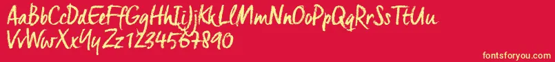 CretaTrial Font – Yellow Fonts on Red Background