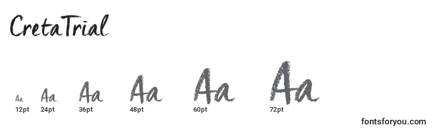 CretaTrial Font Sizes