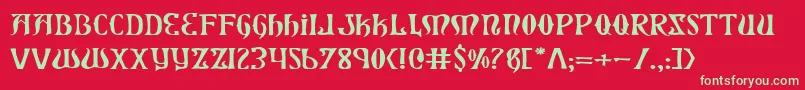 Xiphose Font – Green Fonts on Red Background