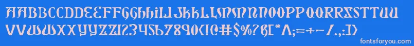 Xiphose Font – Pink Fonts on Blue Background