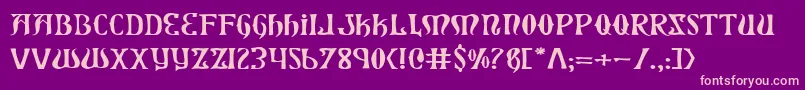 Xiphose Font – Pink Fonts on Purple Background