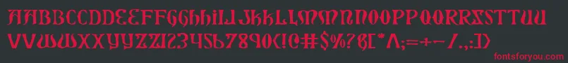 Xiphose Font – Red Fonts on Black Background