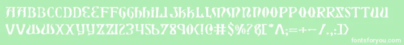 Xiphose Font – White Fonts on Green Background