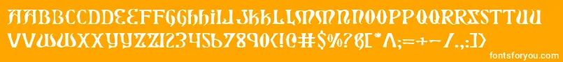 Шрифт Xiphose – белые шрифты на оранжевом фоне