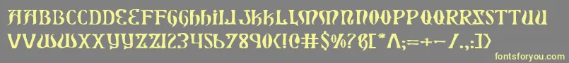Xiphose Font – Yellow Fonts on Gray Background