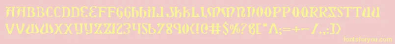 Xiphose Font – Yellow Fonts on Pink Background