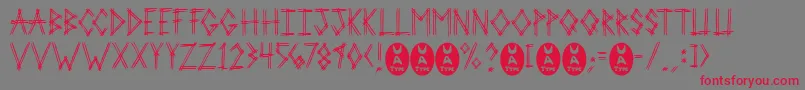2ProngTree Font – Red Fonts on Gray Background