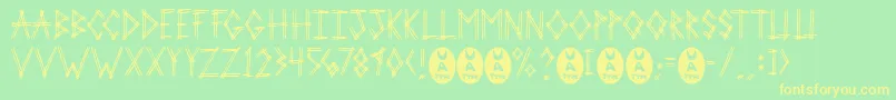 2ProngTree Font – Yellow Fonts on Green Background