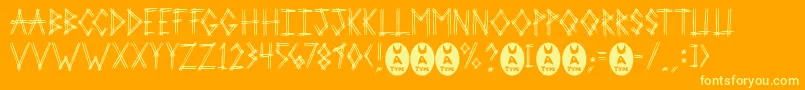 2ProngTree Font – Yellow Fonts on Orange Background