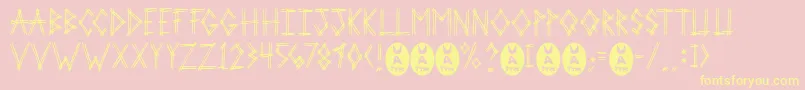 2ProngTree Font – Yellow Fonts on Pink Background