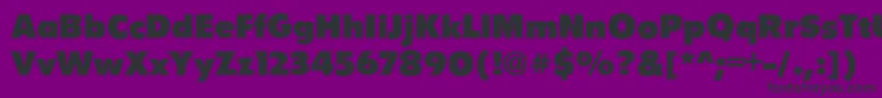 フォントFlipperBold – 紫の背景に黒い文字