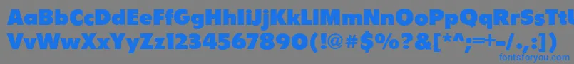 フォントFlipperBold – 灰色の背景に青い文字