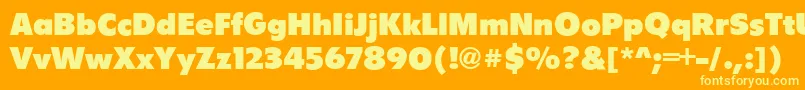 フォントFlipperBold – オレンジの背景に黄色の文字