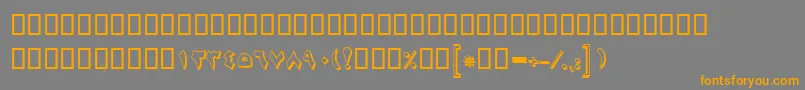 BMajidShadow Font – Orange Fonts on Gray Background