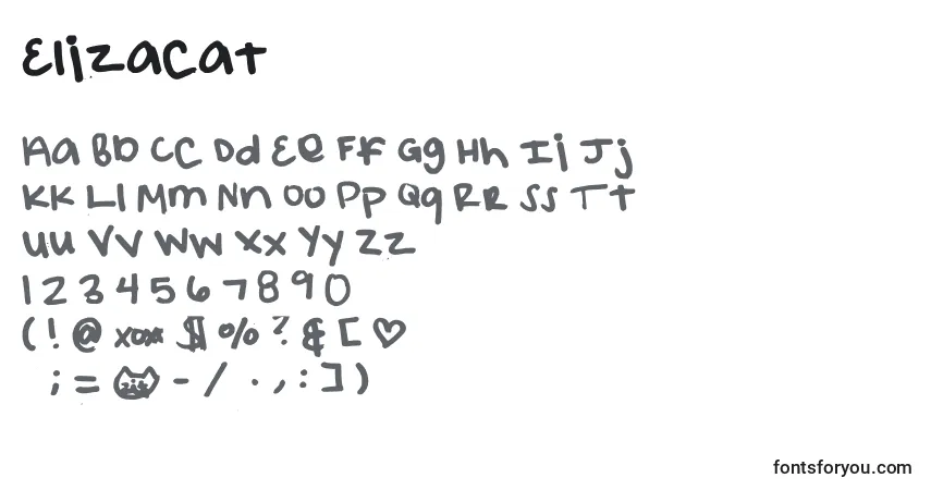 Elizacat Font – alphabet, numbers, special characters