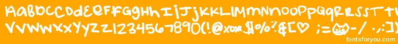 Elizacat Font – White Fonts on Orange Background