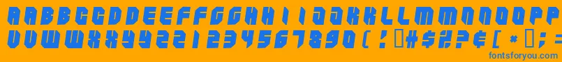 Zipperblues Font – Blue Fonts on Orange Background