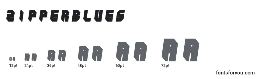 Zipperblues Font Sizes