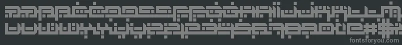 ZephyrJubilee-fontti – harmaat kirjasimet mustalla taustalla