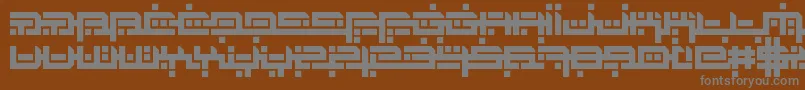 ZephyrJubilee-Schriftart – Graue Schriften auf braunem Hintergrund