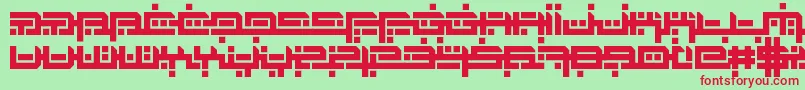 ZephyrJubilee Font – Red Fonts on Green Background