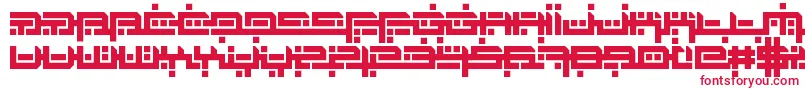 ZephyrJubilee-fontti – punaiset fontit valkoisella taustalla