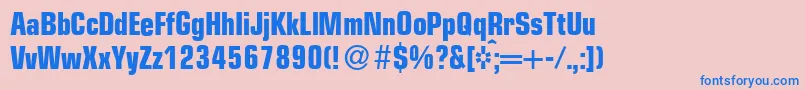 EurasiacdBold Font – Blue Fonts on Pink Background