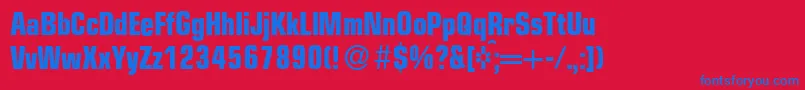 EurasiacdBold Font – Blue Fonts on Red Background