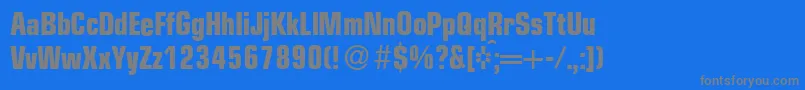 EurasiacdBold-Schriftart – Graue Schriften auf blauem Hintergrund