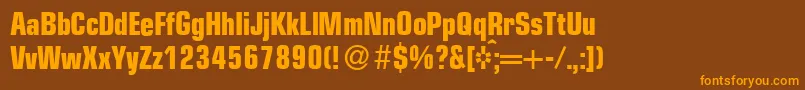 Шрифт EurasiacdBold – оранжевые шрифты на коричневом фоне
