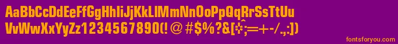 Police EurasiacdBold – polices orange sur fond violet