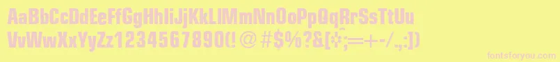 EurasiacdBold Font – Pink Fonts on Yellow Background