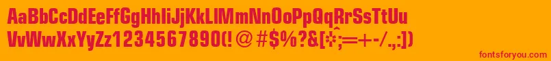 EurasiacdBold-Schriftart – Rote Schriften auf orangefarbenem Hintergrund