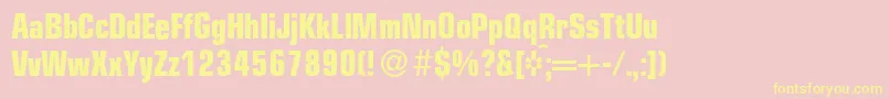 EurasiacdBold Font – Yellow Fonts on Pink Background