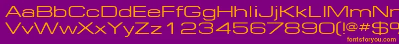 EuropeExt120 Font – Orange Fonts on Purple Background