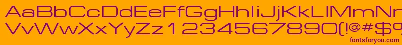 EuropeExt120 Font – Purple Fonts on Orange Background