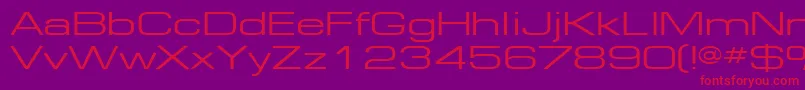 EuropeExt120 Font – Red Fonts on Purple Background