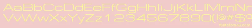 EuropeExt120 Font – Yellow Fonts on Pink Background