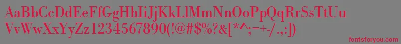 Urwbodonitnar Font – Red Fonts on Gray Background