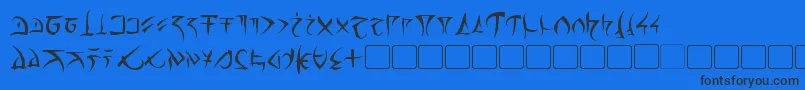 Barazhad Font – Black Fonts on Blue Background