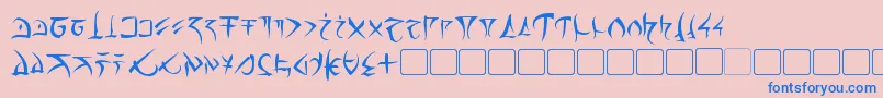 Barazhad Font – Blue Fonts on Pink Background