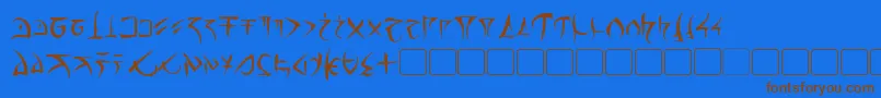 Barazhad Font – Brown Fonts on Blue Background