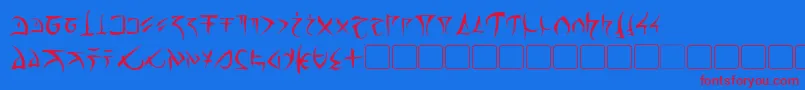 Barazhad Font – Red Fonts on Blue Background