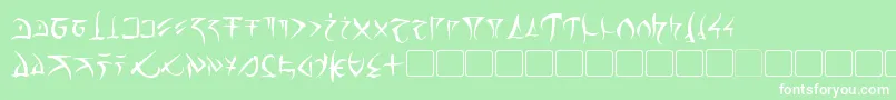 Barazhad Font – White Fonts on Green Background