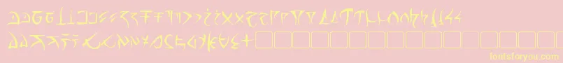 Barazhad Font – Yellow Fonts on Pink Background