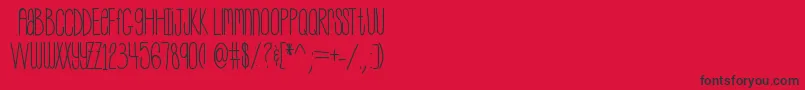 Myskinnyjeans Font – Black Fonts on Red Background