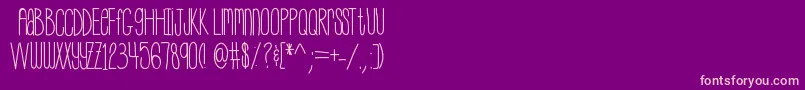 Myskinnyjeans Font – Pink Fonts on Purple Background