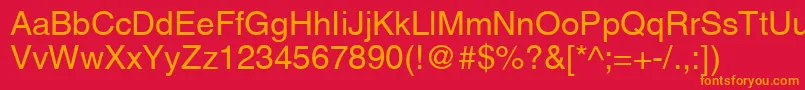 AghelveticacyrRoman Font – Orange Fonts on Red Background